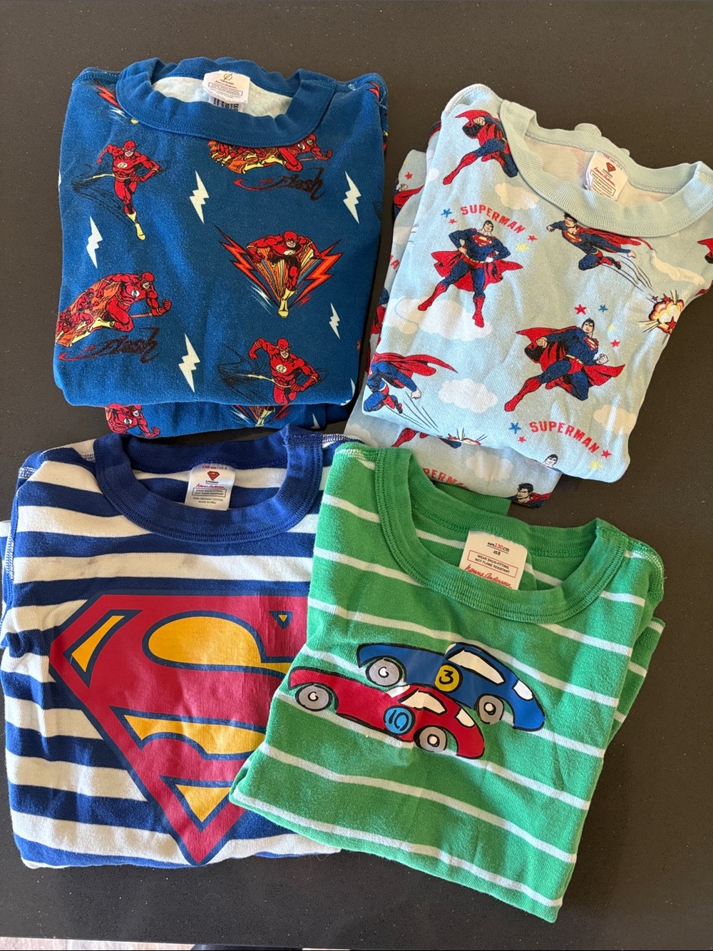 Hanna Andersson Superman & Racer Kids Pajama Set bundle
